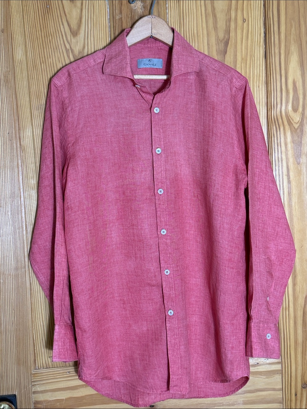Canali Men's Linen Casual Button-Down Shirt ~ M - Picture 4 of 12
